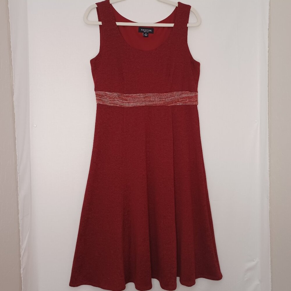 Women's‎ Perceptions New York Red Dress Thick/Heavy Material Size 10